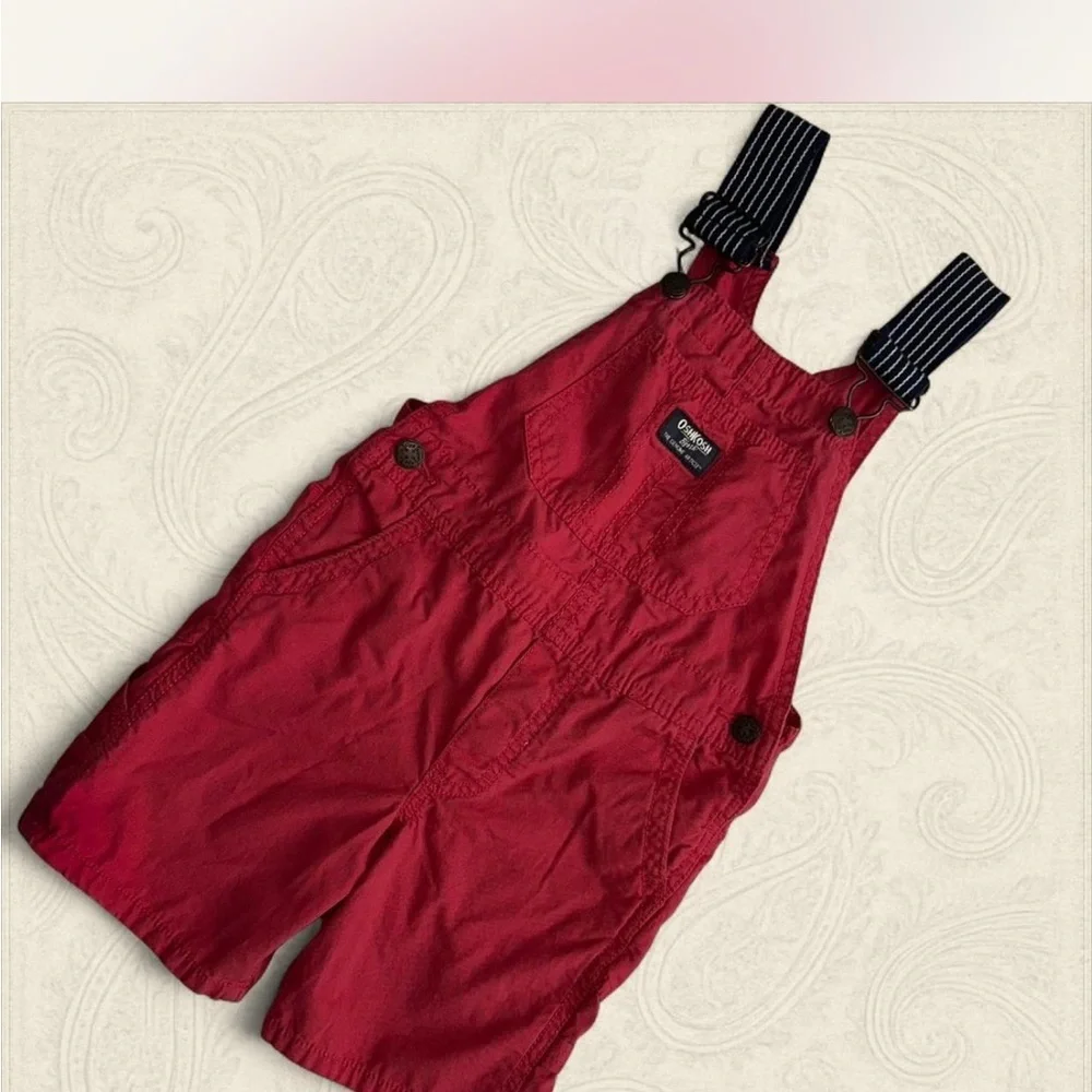 Vintage OshKosh B'gosh Red Kids Overalls size 4T